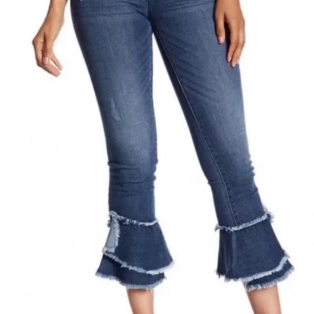 Jessica Simpson Forever Ruffle Hem Crop Jeans